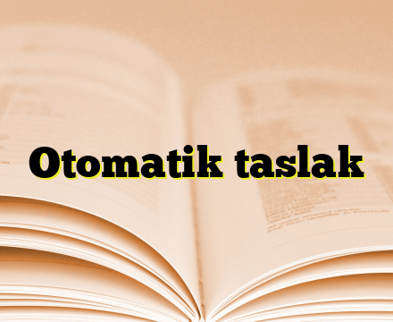 Otomatik taslak